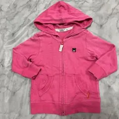 ミキハウス　ジップアップパーカー　DOUBLE＿B 90 ピンク