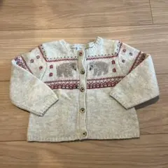 PETIT BATEAU カーディガン くま　アルパカ　18m 81cm 80