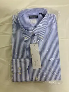スーツカンパニー　ライトブルーストライプボタンダウン
