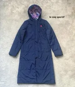 ルコック　スポルティフ　ベンチコート　ロング　ダウン　ネイビー