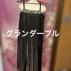グランダーブルチュール重ねドットプリーツキャミワンピのサムネイル