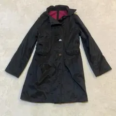クリスプ　Crisp黒ロングコート サイズ1 裏地配色 S相当