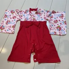 女の子用　袴風ロンパース