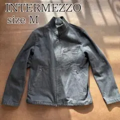 インターメッツォ デニムジャケット ブラック M カジュアル ファスナー