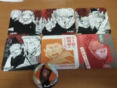 呪術廻戦　虎杖悠仁　アートコースター　缶バッジ