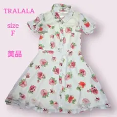 美品 姫系 トゥララ LIZ LISA 花柄 ワンピース シースルー フリル