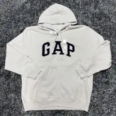 【新品タグ付】GAP ビッグロゴ ジップパーカー 白 XL オーバーサイズ