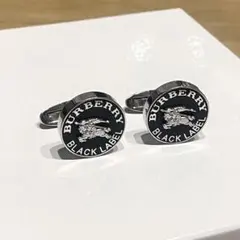 BURBERRY BLACK LABEL カフスボタン シルバー