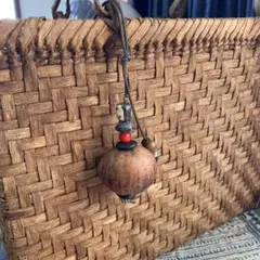 木の実チャーム　根付　かごバッグ