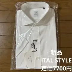 新品　ITAL STYLE ワイシャツ 40 半袖ドレスシャツ　ホワイト
