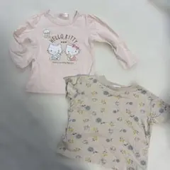 100サイズ　ロンT Tシャツ ハローキティ　２枚セット　 女の子　春物