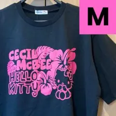 CECIL McBEE × キティ ハイビスカスプリントTシャツ M