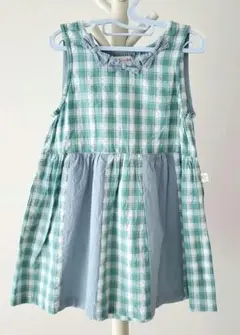 【最終価格】KP（ニットプランナー）★チェックノースリーブワンピース☆120