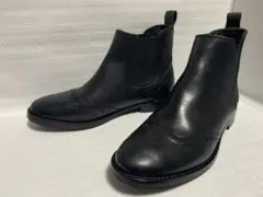 美品DANIELA MORI レザー ブラック サイドゴアブーツ 23.5cm