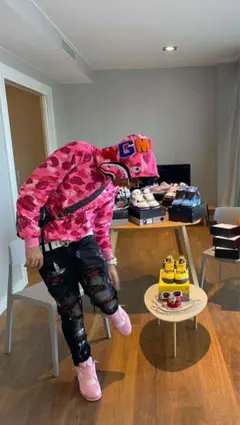 ア　ベイシングエイプ　ピンク StockX購入履歴有り　正規品　希少色