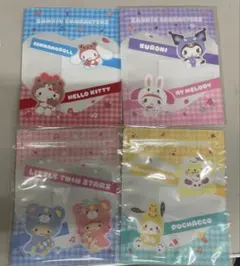 セブンイレブン　サンリオ　オリジナルジッパーバッグ4種セット