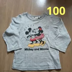 ミッキーとミニー 長袖カットソー ロンT 100サイズ