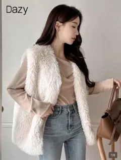 Dazy オフホワイト ファーコート