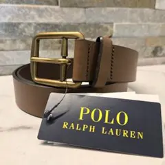 新品　POLO RALPH LAUREN　レザー ベルト 本革 ブラウン　ポロ