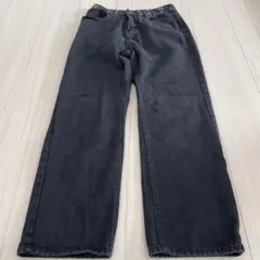 【美品】ブラック ストレートデニム