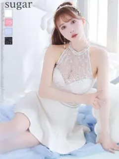 ローブドフルール キャバドレス S ホワイト