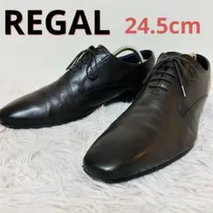 リーガル 24.5 ビジネスシューズ 牛革 プレーントゥ 茶