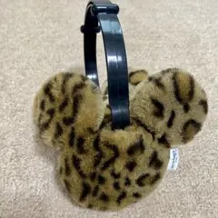 ディズニー ミッキー　レオパード　イヤーマフ　耳当て　ヒョウ柄