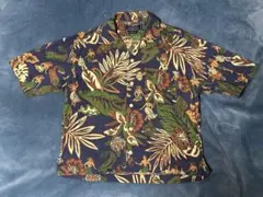 【2/8までセール・USA製】polo sport開襟シャツ 総柄 M〜L