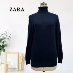 zk828【M】ZARA トップス タートルネック ニット 長袖