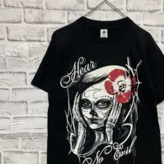 90sヴィンテージTシャツ！ブラック半袖古着　S14