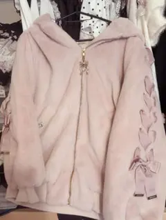 ♡LIZLISA♡ うさみみファーブルゾン ピンク 美品 - メルカリ