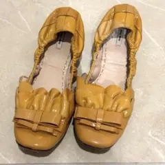 MIUMIU フラットパンプス　ピンク　ベージュ23.5〜24cm