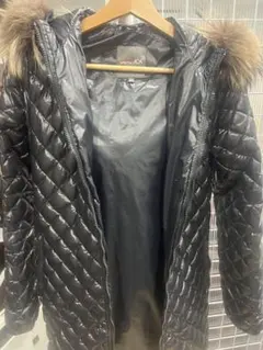 DUVETICA フード付きダウンコート 38 黒