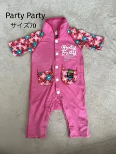 Party Party ピンクロンパース 70 ロンパ　ロンパースのサムネイル