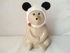 しろくま貯金箱 パンダの被り物