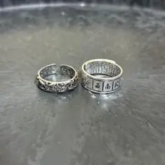 メンズ　アクセサリー　シルバー　リング　2個　メキシカン　ヴィンテージ　クロス