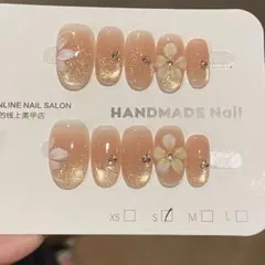 手作りネイルチップ フラワー デザイン S 花柄