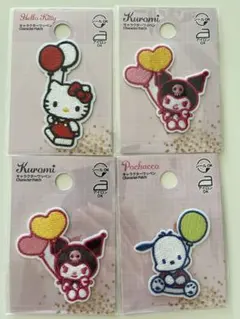 サンリオ キャラクターワッペンシール 刺繍ワッペン キャンドゥ 4枚セット