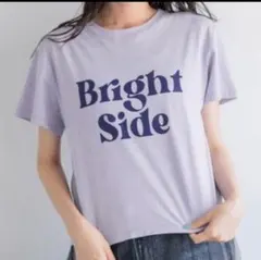 美品✨ローリーズファーム レディース半袖カットソー ライトパープル ロゴFのサムネイル