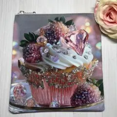 パネルポーチ　クリスタルカップcake模様　A