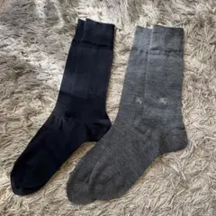 黒とグレー バーバリー 靴下2足セット 未使用