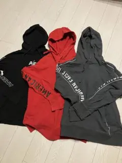 AMERICAN EAGLE パーカー 3色セット SサイズＭサイズ