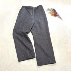 Eddie Bauer (M) ワイドパンツ スラックス グレー ウール素材