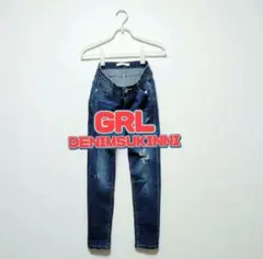 GRL　グレイル　ダメージ　デニム　スキニーパンツ　S　GYDA　ジェイダのサムネイル