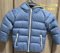 フード付きライトブルーダウンジャケット