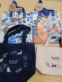 KALDI　ネコの日バッグ　エコバッグ★オトノハ　私たちの家★コーデュロイ