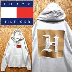 送料無料 トミーヒルフィガー バックロゴ 人気 コラボ ゆるだぼ00s パーカー