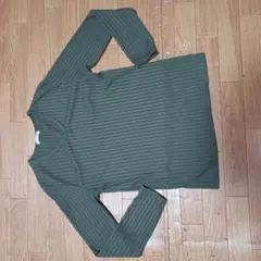 CINEMA CLUB リブ編み ダークグリーン