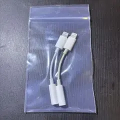 イヤホン 変換アダプタ ライトニング ケーブル Apple純正 2セット