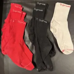 Supreme Hanes crew socks ソックス 靴下 7足
